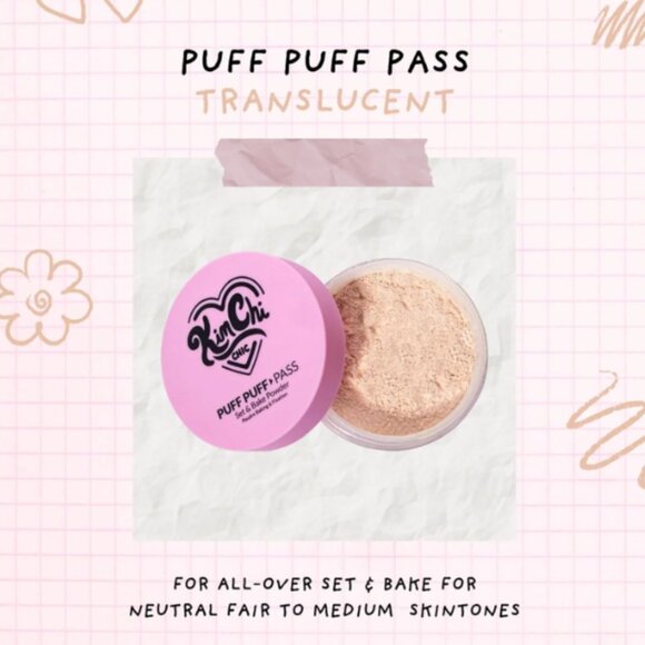 Kimchi Chic Beauty Puff Puff Pass Set and Bake Setting Powder 03 Translucent - Picture 4 of 9
